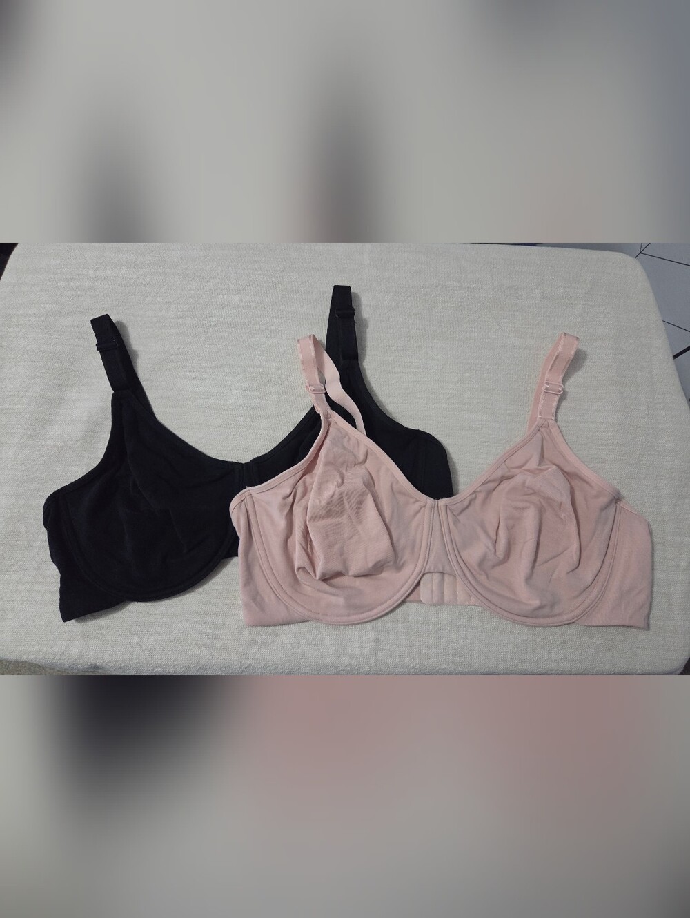 Fruit of the Loom Extreme Comfort Underwire Bra Lot Set of 2, XXL (Pink & Black)